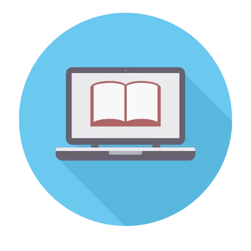 E-learning Icon Representing SkillUp's Online Education Platform and Digital Learning Resources